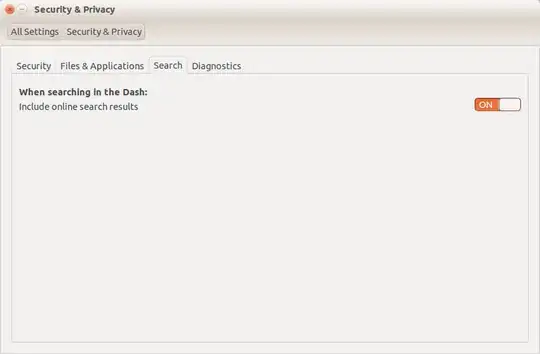 Online search results setting on