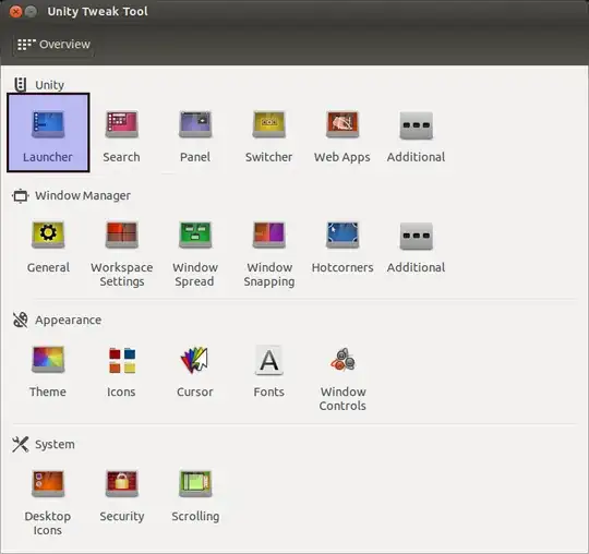 Unity Tweak Tool, main window (Overview)