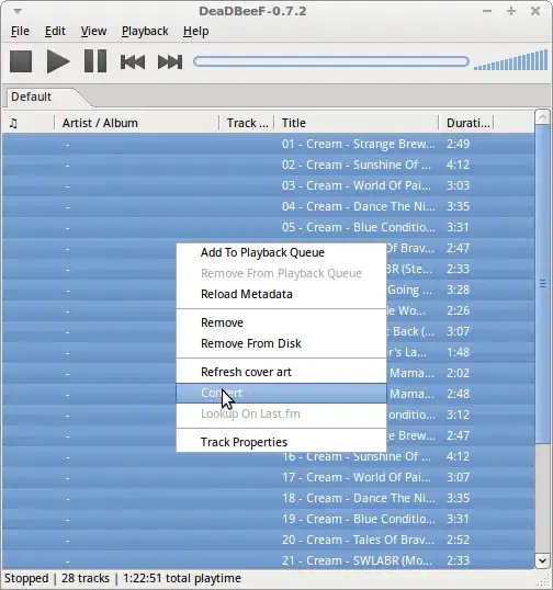 Converting DSD files with DeaDBeeF