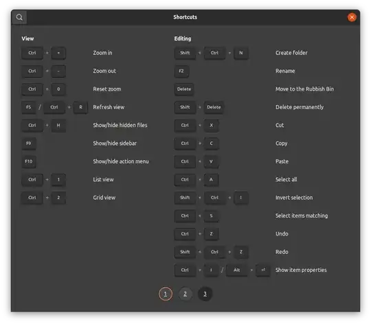 nautilus keyboard shortcuts