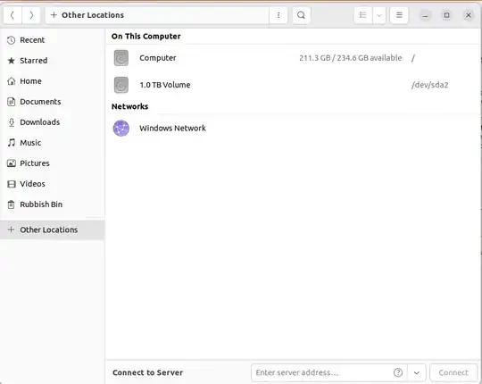 Clicked on "Other Locations" to see this"