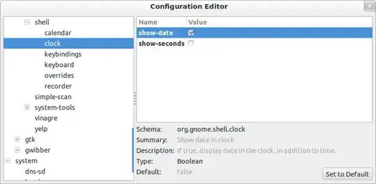dconf-editor settng for panel clock