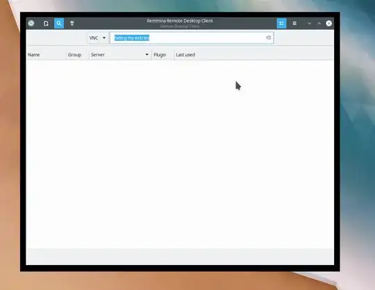 Showing the weird black border around Remmina