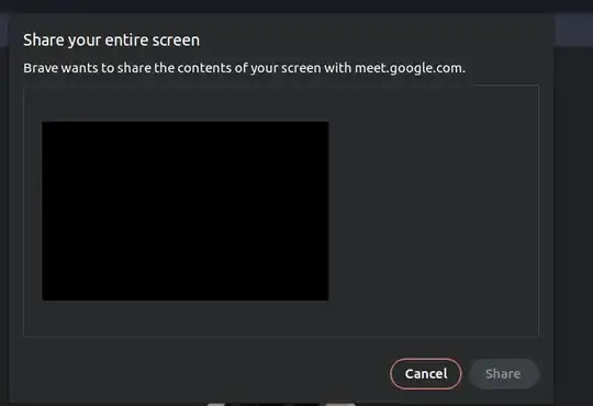 While selecting full screen