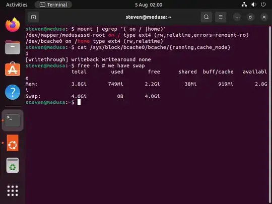 terminal showing things working