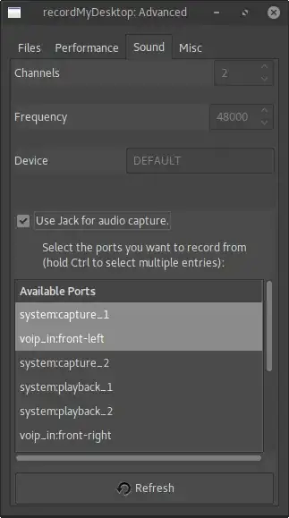 recordmydesktop sound settings