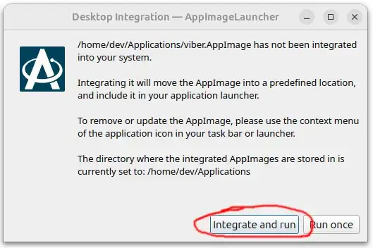 Desktop Integration - AppImageLauncher