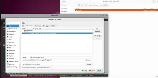 screenshot how to manually change Qt version