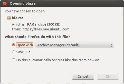 well behaving server's download dialog