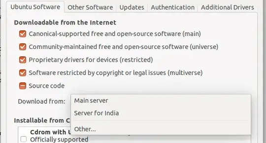 screenshot of "Software & Updates"