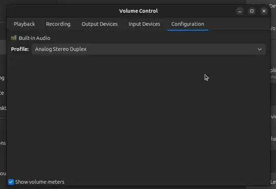 See my pulse audio screen shot