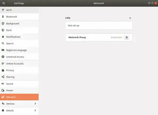 settings no network in ubuntu 18