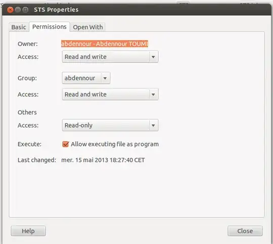 Screenshot of permissions dialogue