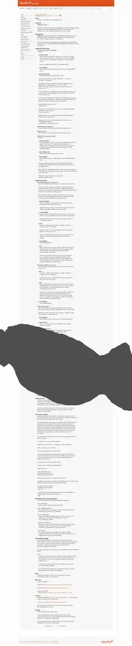 full page screenshot of man xdotool at 20% scale, edited to half hight