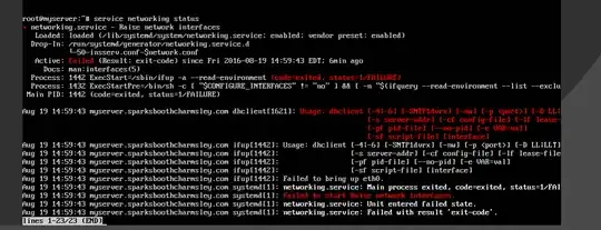 networking failure error report