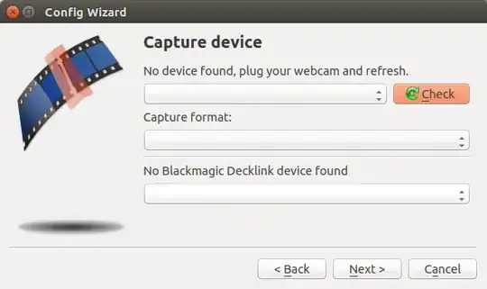 Screenshot showing kdenlive cannot see the camera