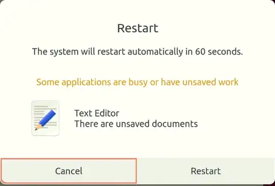 Restart prompt