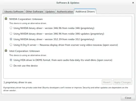 version of NVIDIA drivers is 352.39