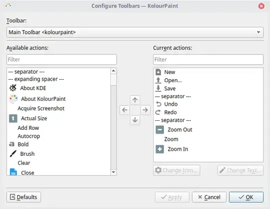 configure toolbar menu