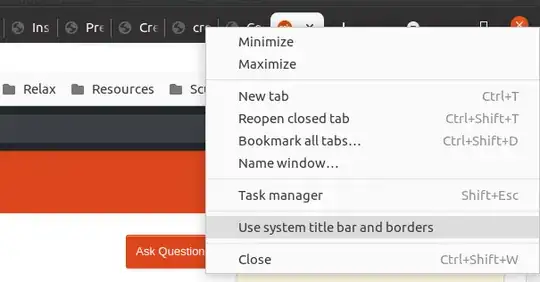 Use system title bar and borders - Deselected
