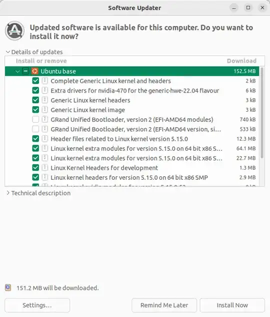 kernel updates with GRUB