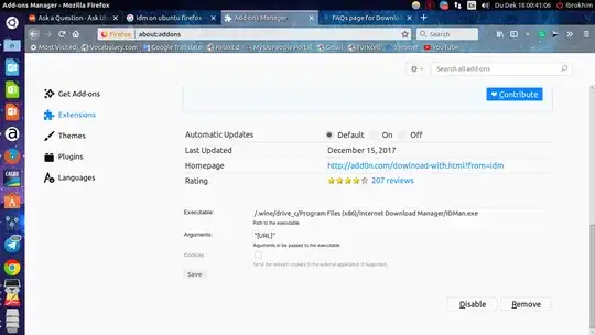 the extension's settings page