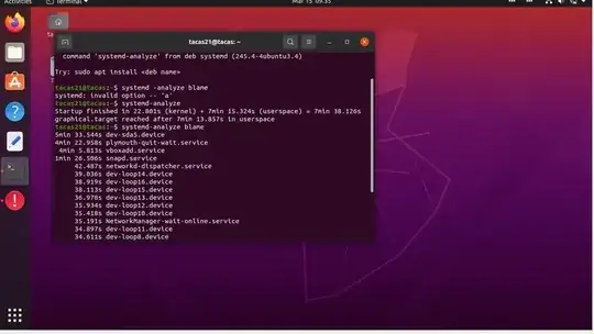attached is image of my terminal with the system analyzed
