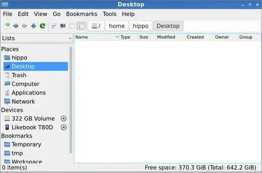 A screenshot of PCManFM-Qt with "Likebook T80D" in the sidebar