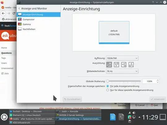 wrong monitor. called default