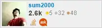 profile for sum2000 on Stack Exchange, a network of free, community-driven Q&A sites