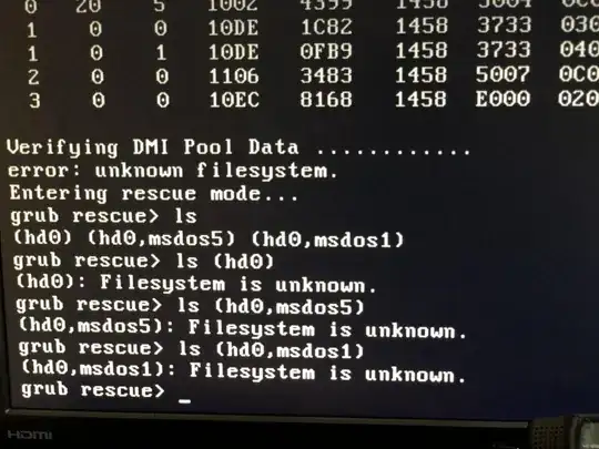 ls filesystem is unknown