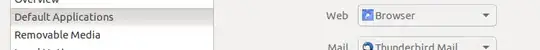 Default Application shows option "Browser"