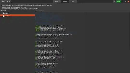 Adding and customising preseeding file.