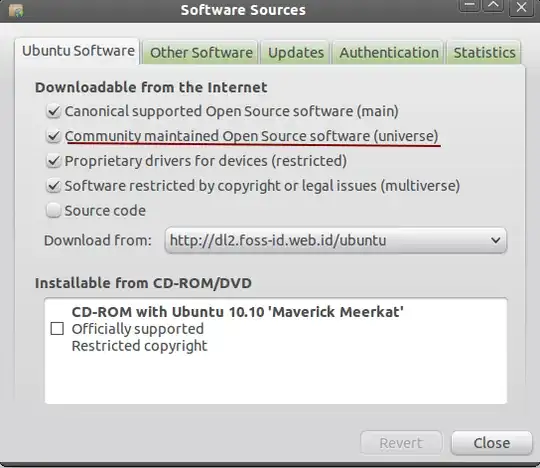 select "Community maintained Open Source Software (universe)"