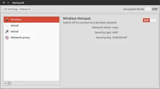 Network Panel - Wireless Hotspot