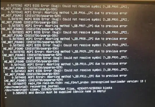 picture of screen of text