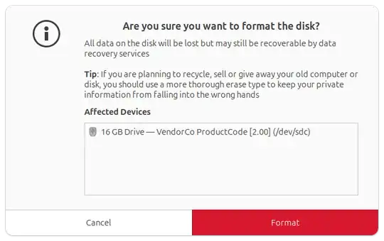using the Disks utility 3