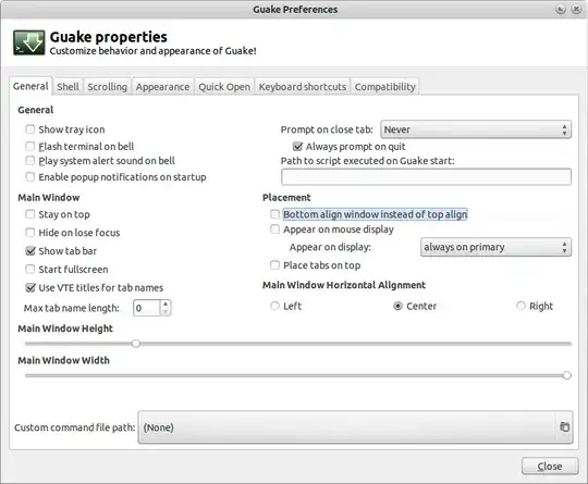 General Guake preferences