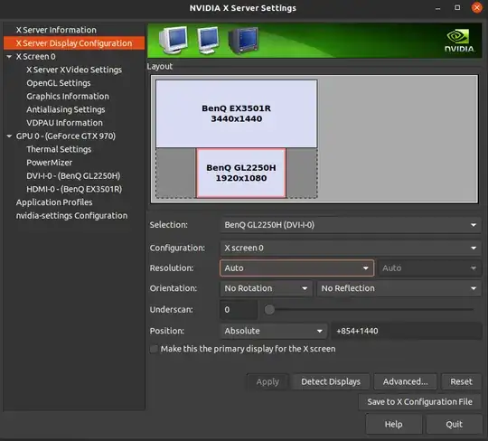 nvidia x server settings