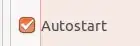 Autostart checkbox