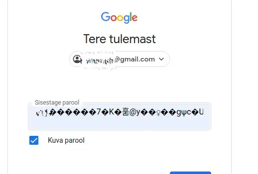 google login screenshot