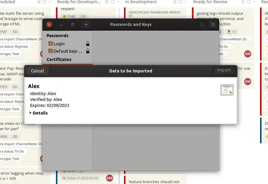 see image: cannot click import button :(