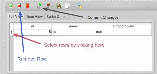 sqliteman buttons, which is which