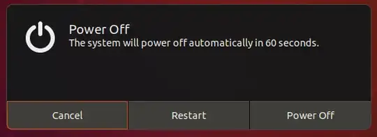Confirmation dialog on physical hardware