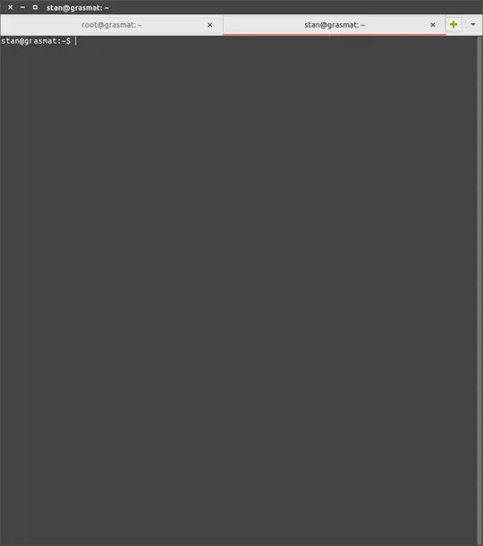 Terminal with to tabs