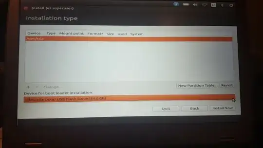 select disk to install