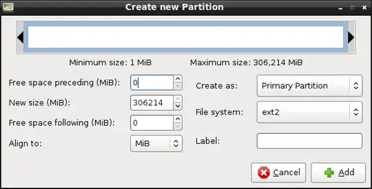 GParted's partition-creation dialog box