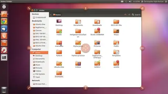 Screenshot of Nautilus window with Grab Handles active