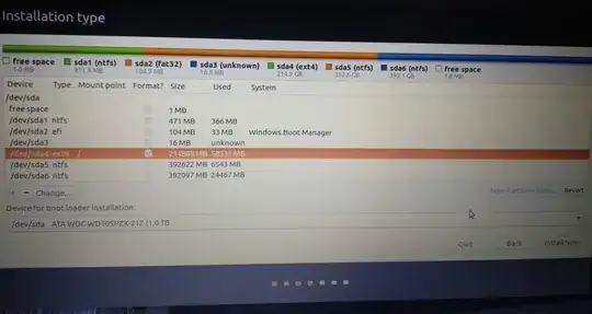 This is the device partition info