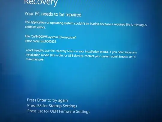 The screen i got after select windows from GRUB (Windows Boot Manager)